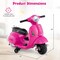 Plastic Licensed Kids Ride-On Motorcycle Vespa with LED Headlight and Horn Sound